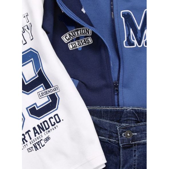 Dětská džínová souprava modrá