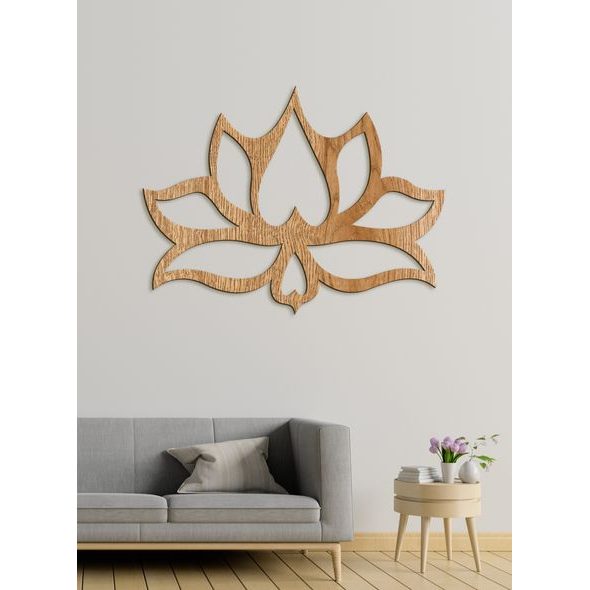 Dřevěný nástěnný obraz Flower LOTOS
