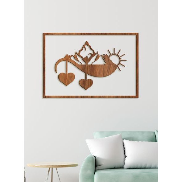 Dřevěný nástěnný obraz Západ slunce