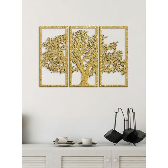 Třídílná nástěnná malba strom života