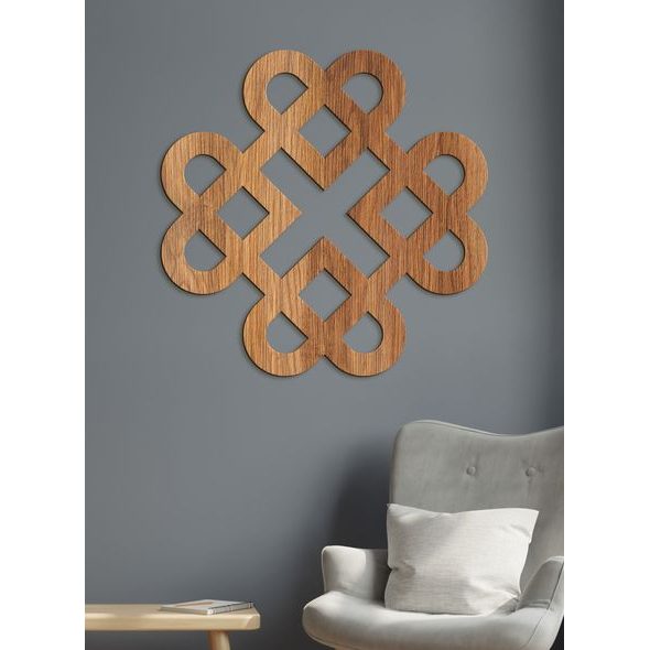 Drevená dekorácia Srdcia z keltského uzla