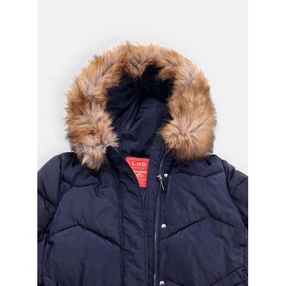 Dámská krátká prošívaná bunda tmavě modrá