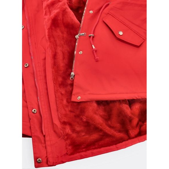 Dámska zimná bunda červená