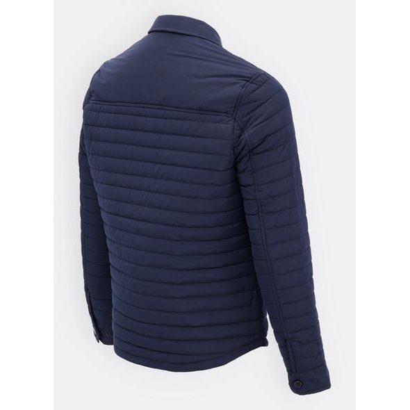 Pánska prechodná prešívaná bunda tmavomodrá