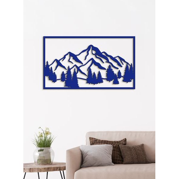 Dřevěná nástěnná malba Majestátní hory