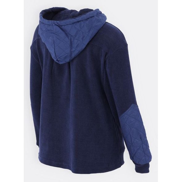 Dámská volná mikina s kapucí tmavě modrá