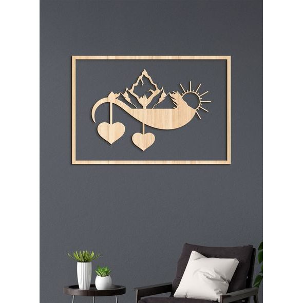 Dřevěný nástěnný obraz Západ slunce