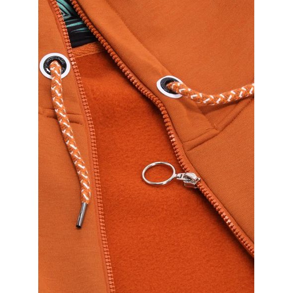 Dlouhá dámská cihlová mikina