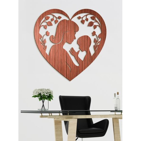 Dřevěný obraz Matka a dítě