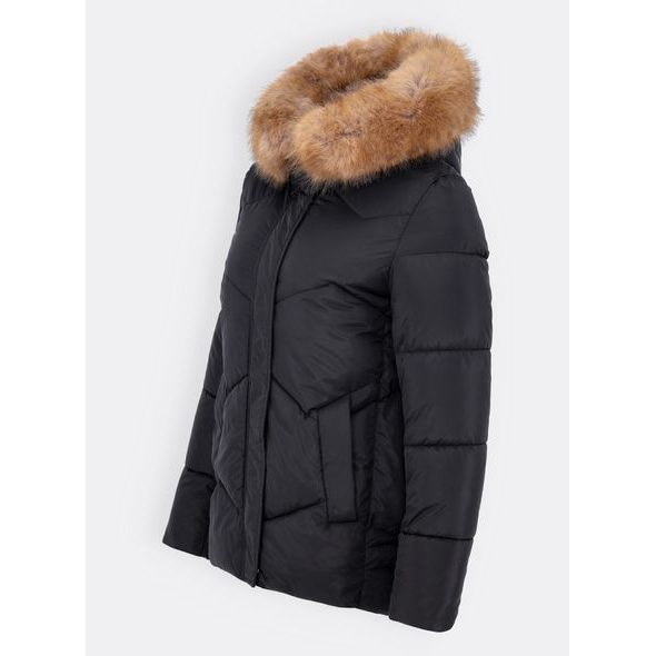 Dámská krátká prošívaná bunda černá