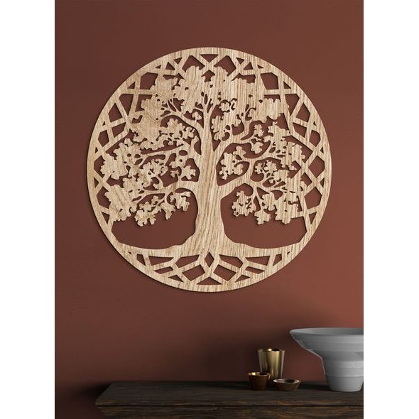 Dřevěný obraz Strom života