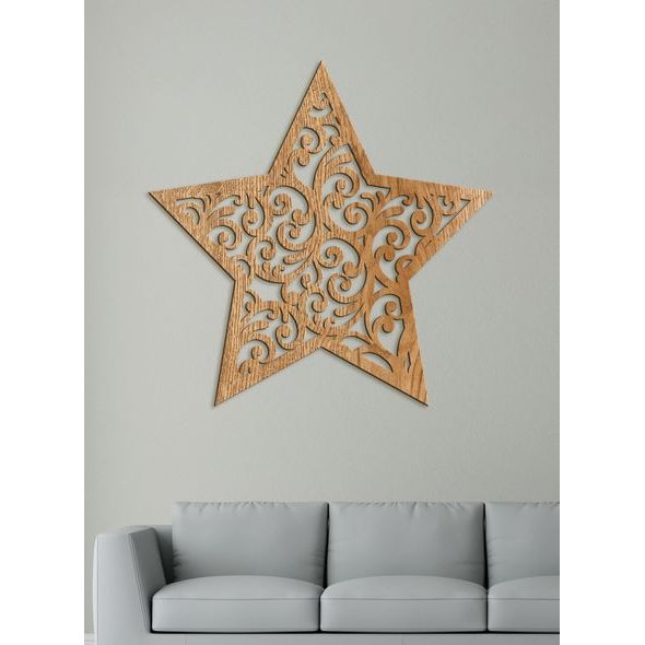 Dřevěná dekorace Hvězda Orientu