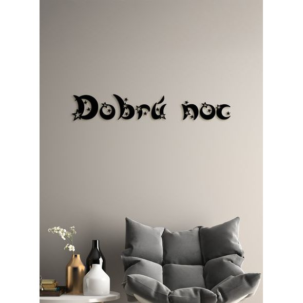 Drevený nápis "Dobrú noc"