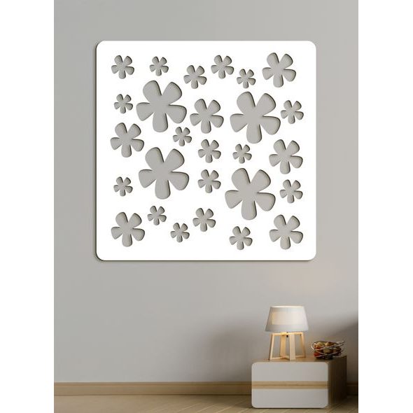 Dřevěná dekorace Květiny