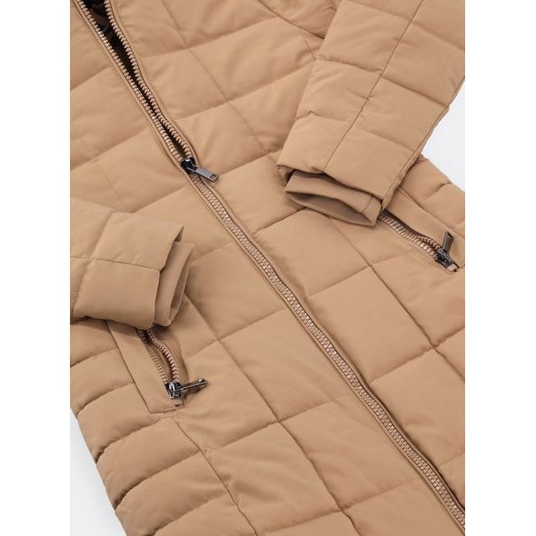 Dámská prošívaná bunda béžová