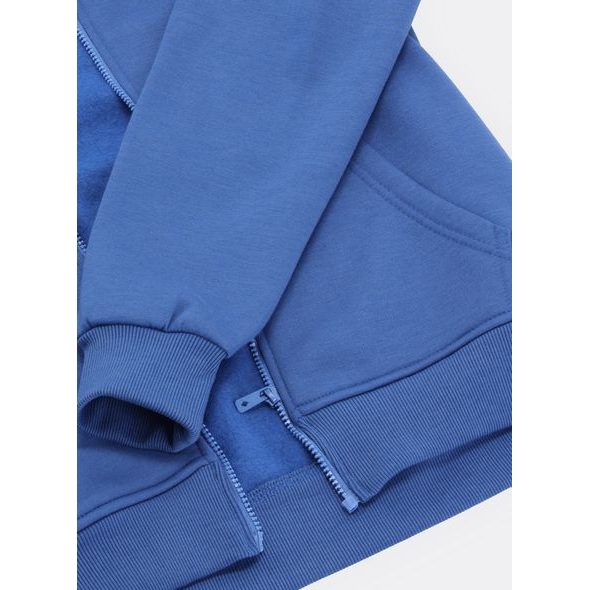 Pánská mikina s kapucí bez potisku modrá