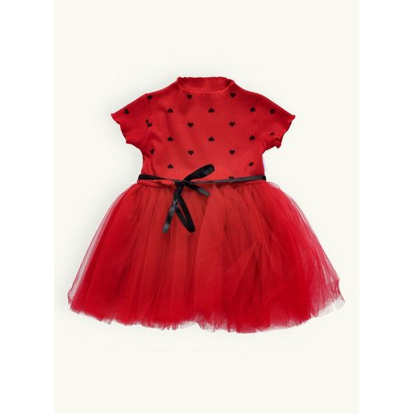 DĚTSKÉ DÍVČÍ ŠATY BALETKA ČERVENÉ