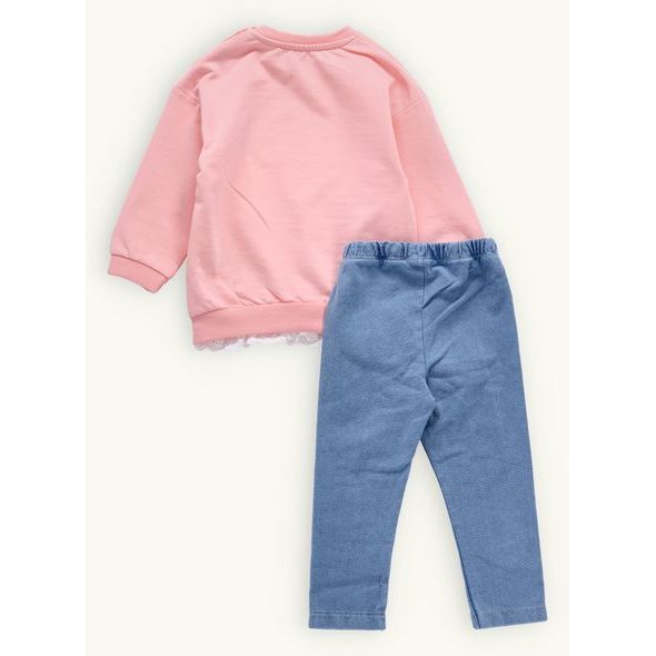 Dětská tepláková souprava ÚSMĚV pudrová