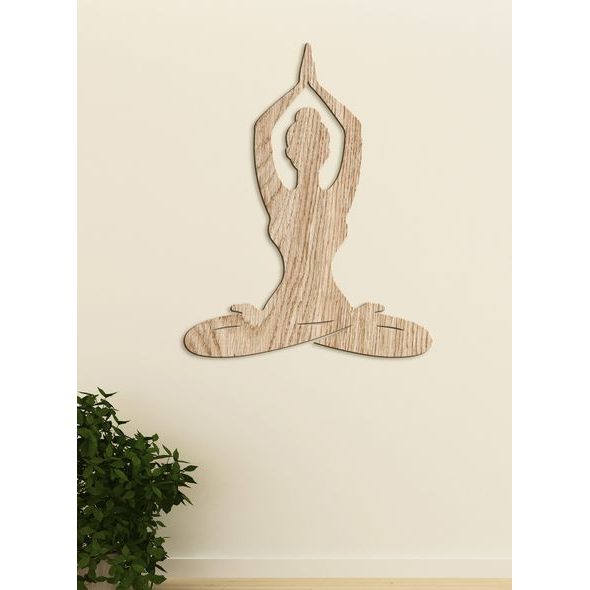 Dřevěný obraz Harmonie jógy