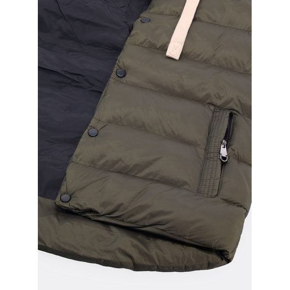 Pánská prošívaná vesta tmavě zelená