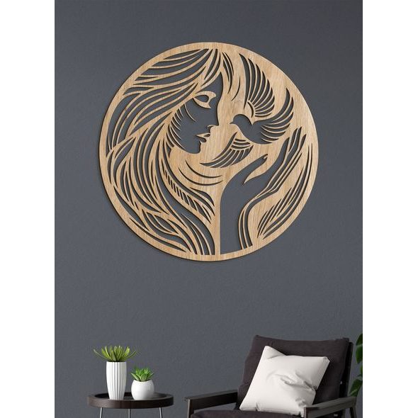 Dřevěný obraz ženské něhy