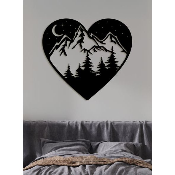 Dřevěný nástěnný obraz Láska k horám