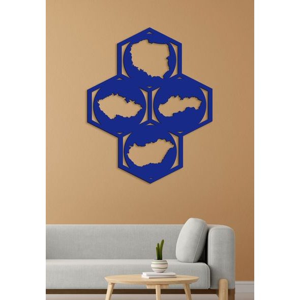 Dřevěný nástěnný obraz Mapy