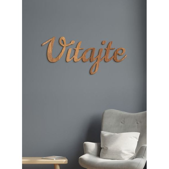 Drevený nápis "Vitajte"