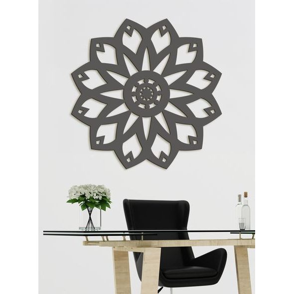 Moderní dřevěná mandala Kouzlo květiny