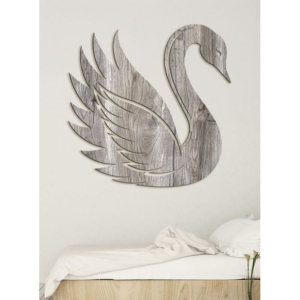 Dřevěný obraz Elegantní labuť