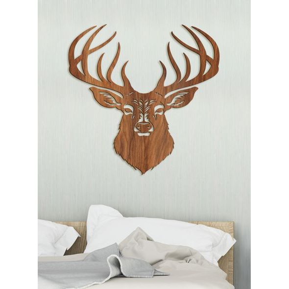 Dřevěný obrázek jelena