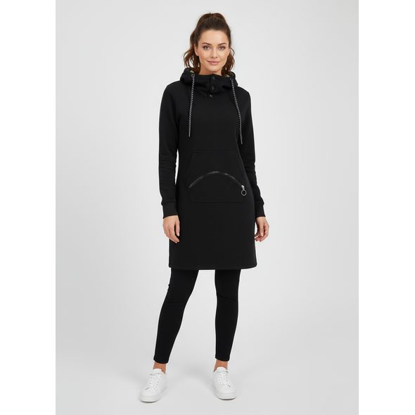 PREDĹŽENÁ DÁMSKA MIKINA ČIERNA