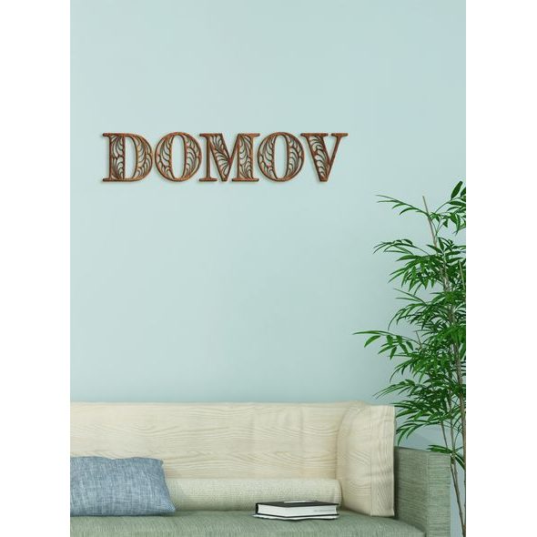 Drevený nápis "DOMOV"
