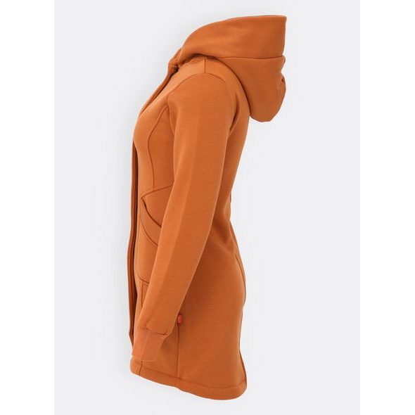 Tehlová dlhá dámska mikina