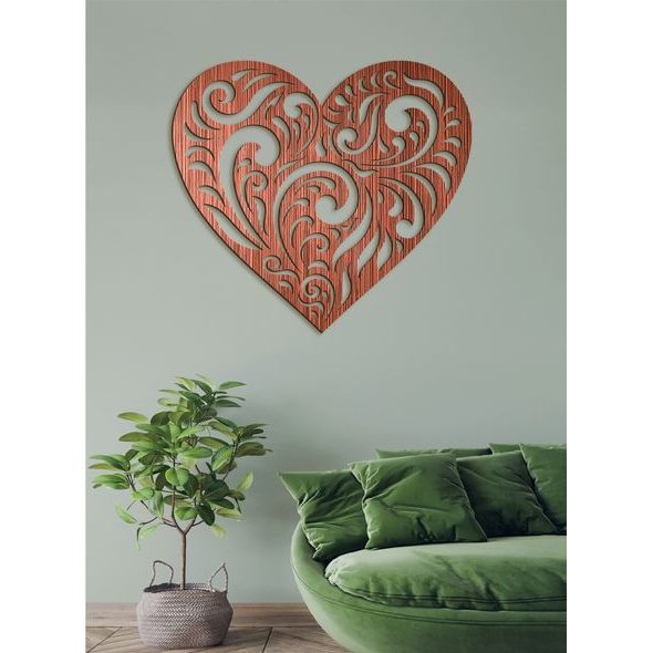 Dřevěný nástěnný obraz Srdce SPIRIT