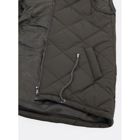 Dámská přechodná vesta tmavě zelená