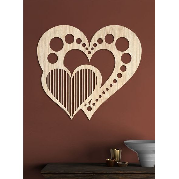 Dřevěný nástěnný obraz Srdce