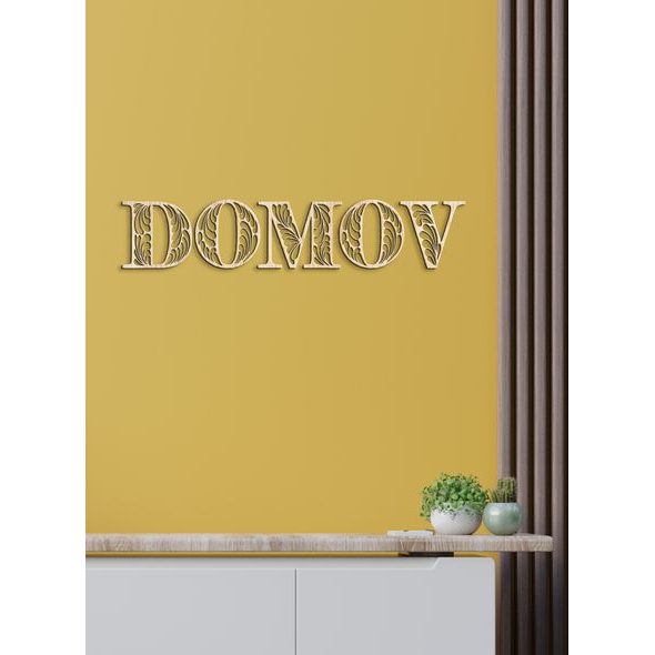 Drevený nápis "DOMOV"