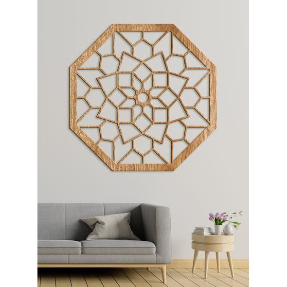 Dřevěná mandala na zeď LAURA