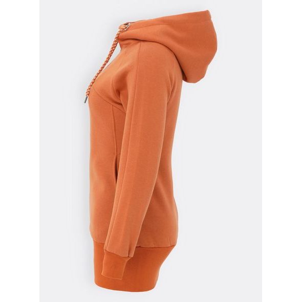 Hnedá mikina s kvetinovou kapucňou