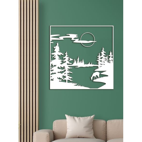 Drevený obraz Lesná čistinka