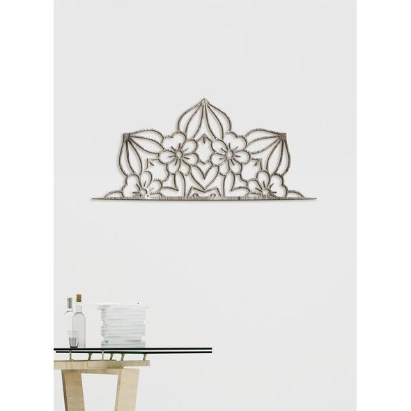 Drevená mandala polkruh CROWN