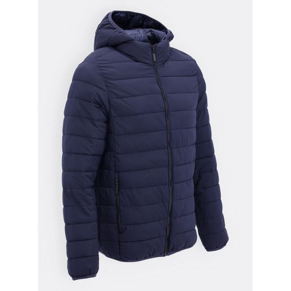 Pánska prešívaná bunda tmavomodrá