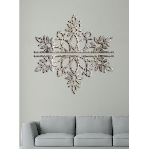 Dvoudílná dřevěná mandala SNOW