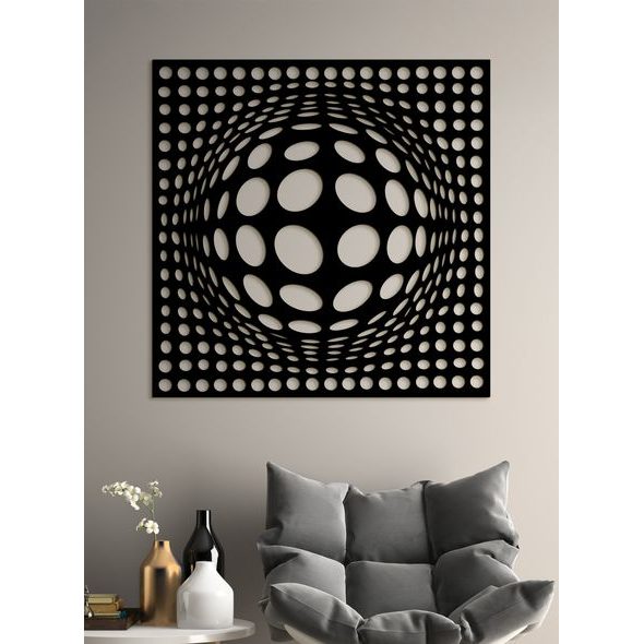 Dřevěný obraz 3D iluze