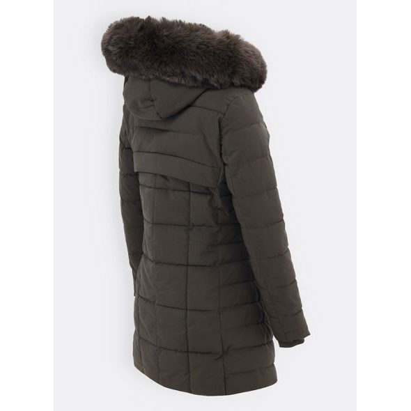 Dámská prošívaná bunda tmavě zelená