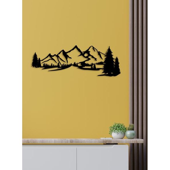 Dřevěná dekorace na zeď MOUNTAINS