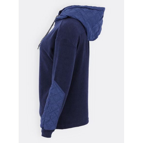 Dámská volná mikina s kapucí tmavě modrá