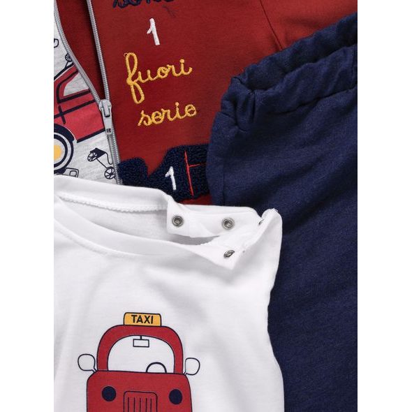 Dětská tepláková souprava TAXI bordó