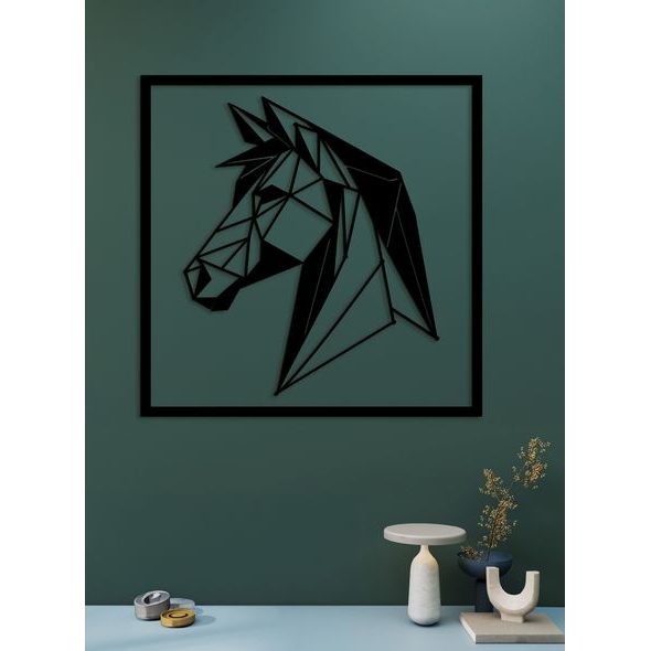 Dřevěný obrázek siluety koně